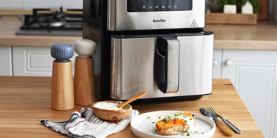 Rețetă cartofi umpluți la airfryer Breville Halo Air XL by Corina Ureche