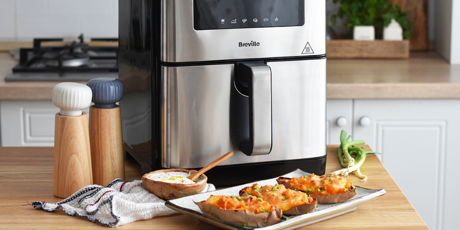 Rețetă cartofi umpluți la airfryer Breville Halo Air XL by Corina Ureche